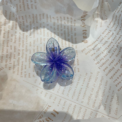 4CM Plumeria Rubra Grip Flower Barrettes Female Limorista