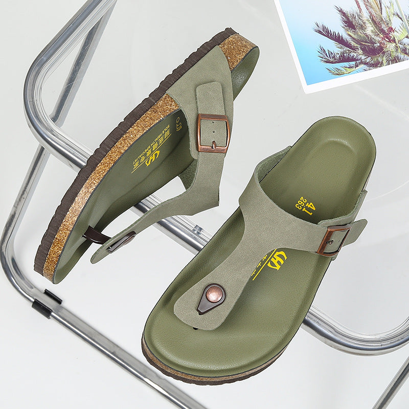 Same Cork Flip-flops Plus Size Outer Wear Limorista