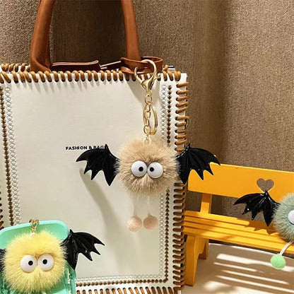 Cute Funny Halloween Artificial Mink Hair Little Devil Package Pendant Limorista
