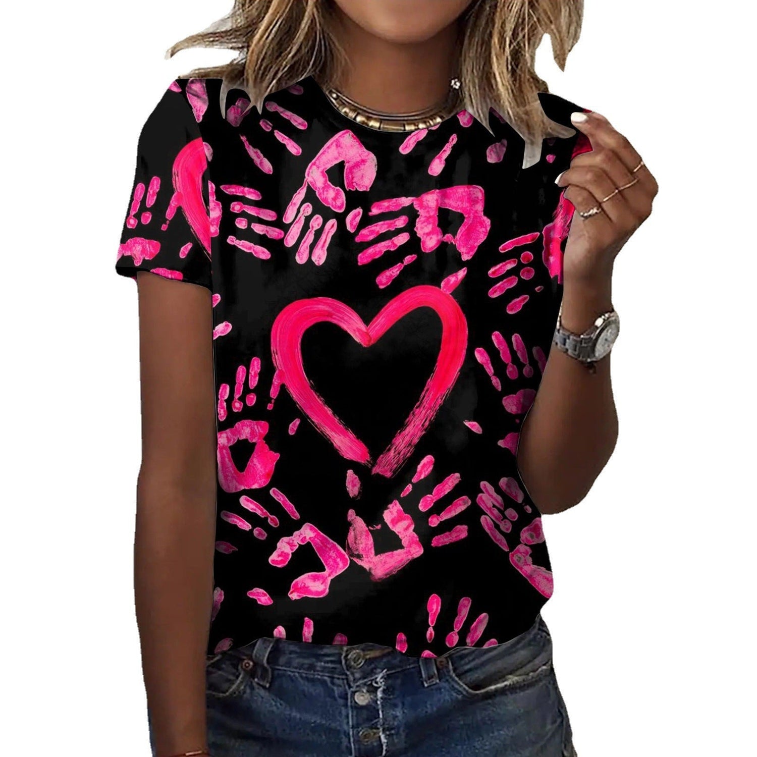 3D Digital Printing Summer New Loose Fashion Brand T-shirt For Women Limorista