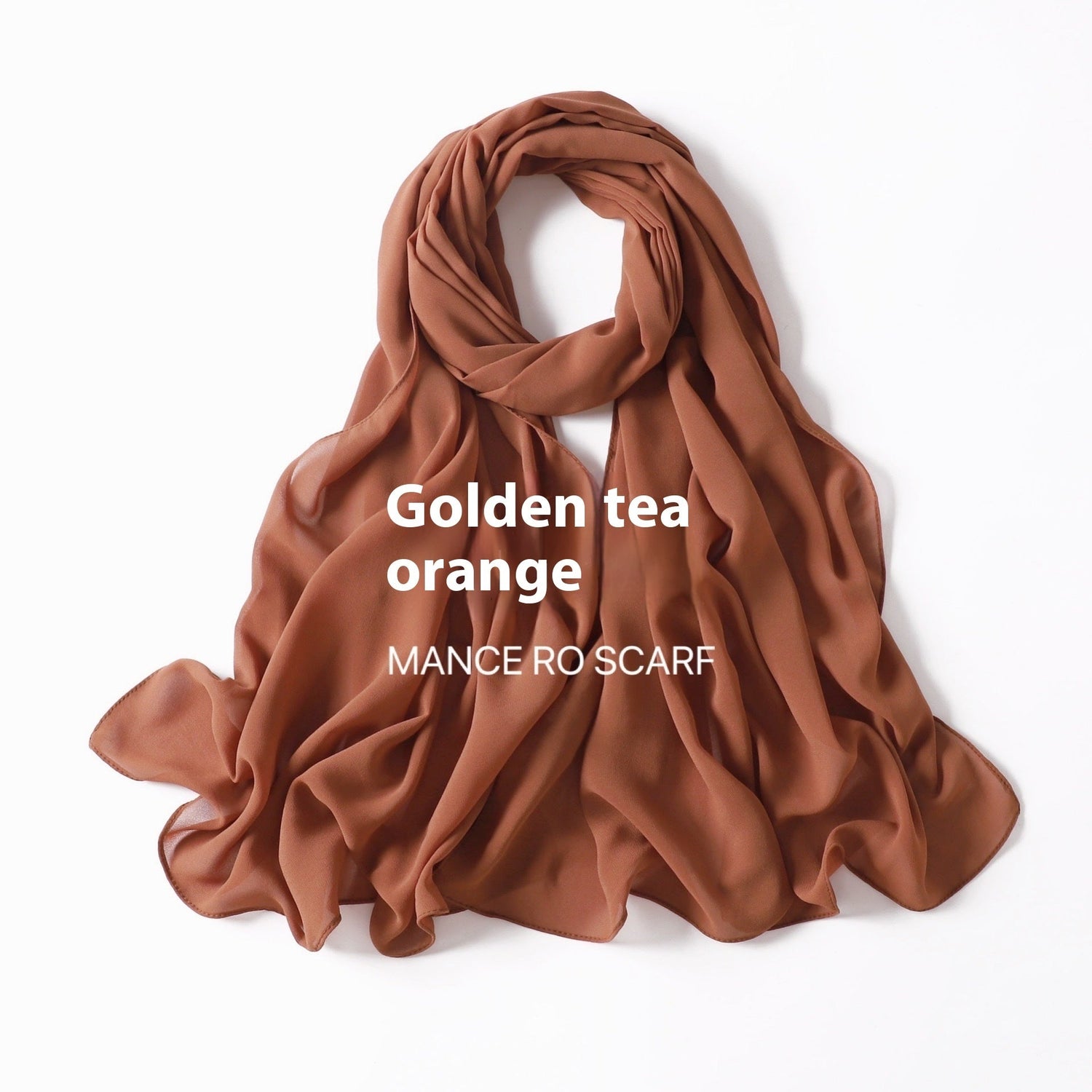 Pure Color Pearl Chiffon Scarf Headcloth Veil Chiffon Scarf Limorista