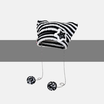 Korean Cute Thermal Head Cover Woolen Cap Limorista