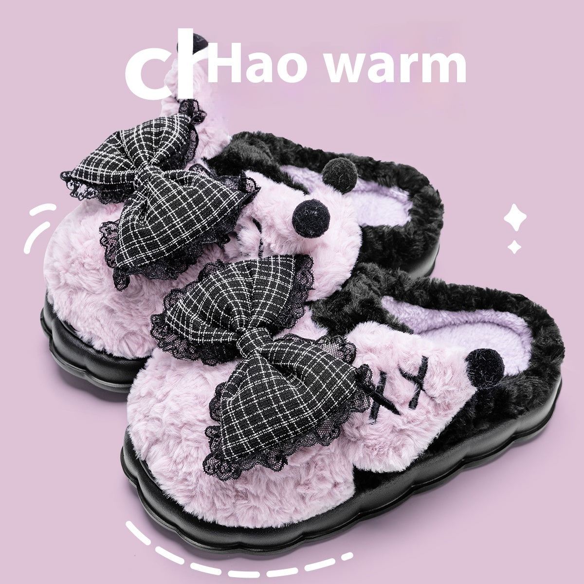 Indoor Warm Girl Plush Slippers For Home Use, Worn Outdoors In Autumn And Winter Limorista