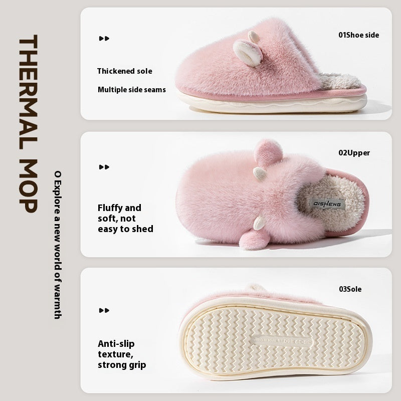 New Autumn And Winter Interior Home No-skid Floor Warm Shoes Limorista