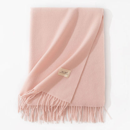 Pure Color Artificial Cashmere Scarf Women&