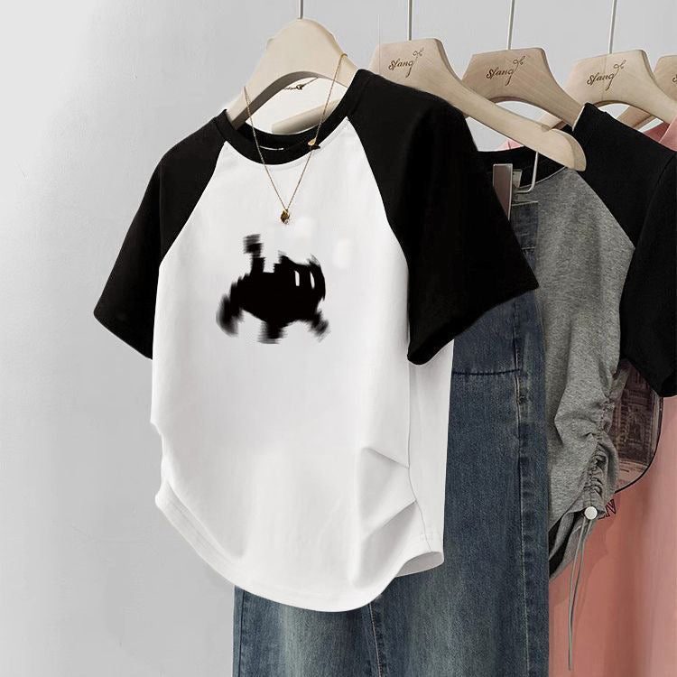 Loose Slimming Short Sleeve Women&