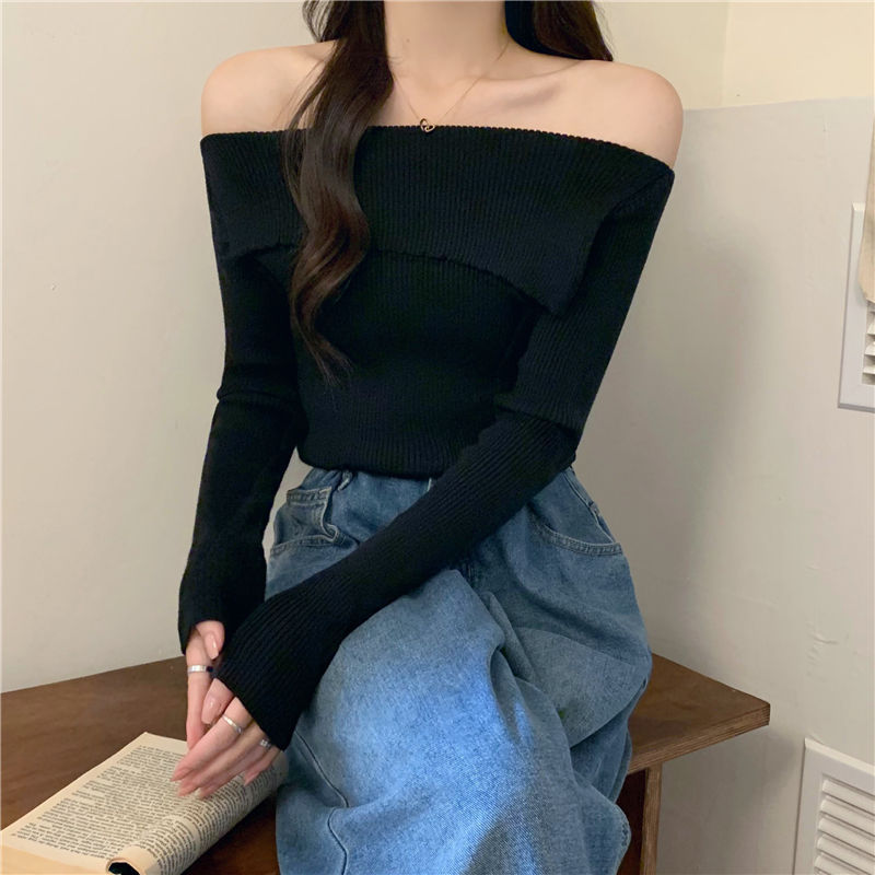 Retro Fashion High-end Off-shoulder Top Limorista