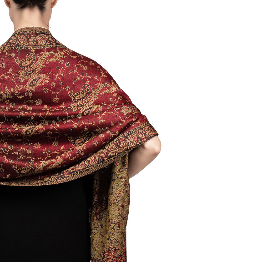 Ethnic Style Vintage Tassel Shawl Middle East Paisley Jacquard Limorista