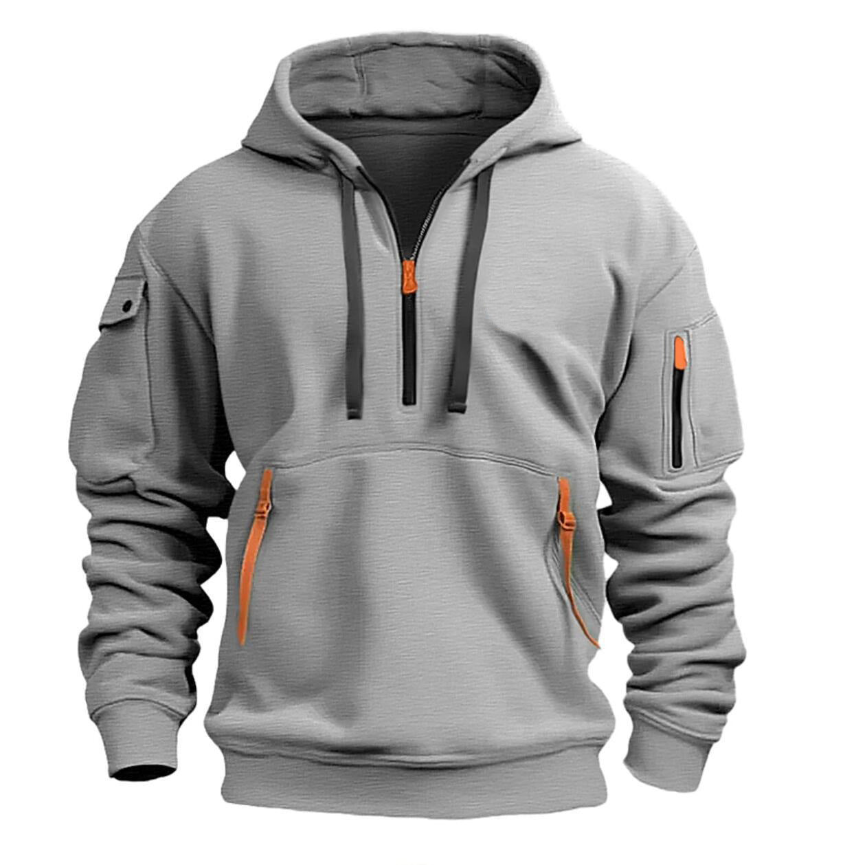 Dropped Shoulder Hooded Sweatshirt Men&