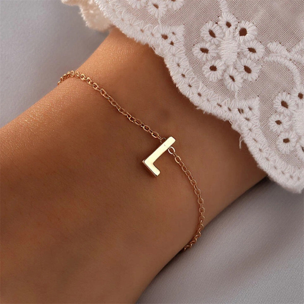 26 Letters Fashion Personality Stainless Steel Letter Bracelet Limorista