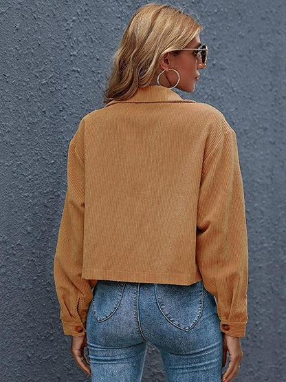 New European And American Fashion Corduroy Ladies Shirt Jacket Limorista