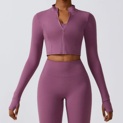 Zipper Outdoor Running Sports Ladies Yoga Jacket Limorista