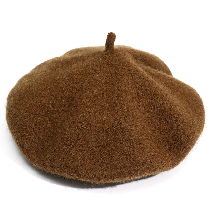Artistic Wool Candy Color Painter Cap Fashionable Warm Hat Limorista