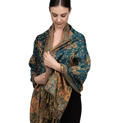 Ethnic Style Vintage Tassel Shawl Middle East Paisley Jacquard Limorista