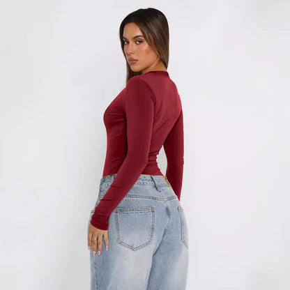 Fashionable All-match Short Long Sleeve Women Limorista