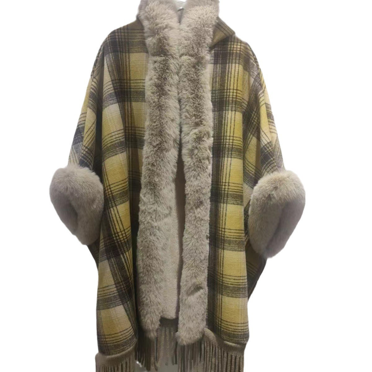 Maillard Plaid, Brushed Thickened Winter Shawl Limorista