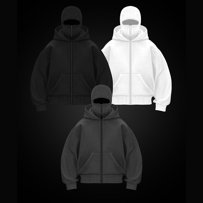 Fleece-lined Double Hood Unique Design Hooded Sweater Limorista