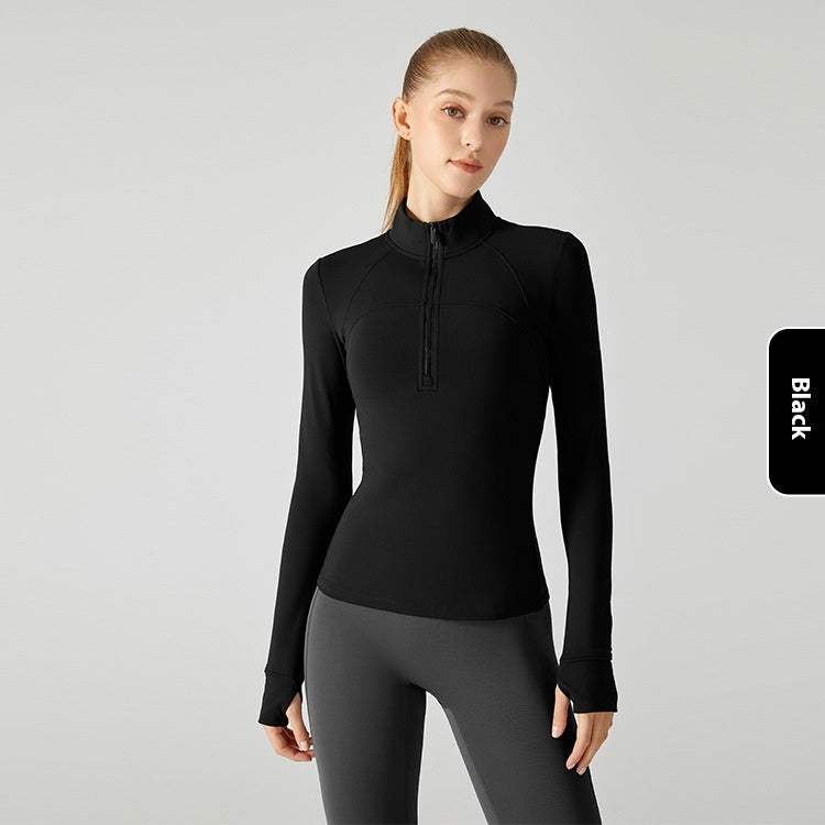 Fleece-lined Yoga Clothing Top Long Sleeve Fitness Limorista