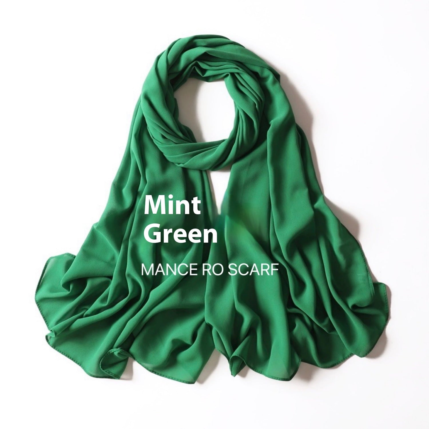 Pure Color Pearl Chiffon Scarf Headcloth Veil Chiffon Scarf Limorista