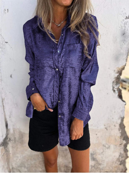 Casual Suede Fashion Polo Collar Shirt Limorista