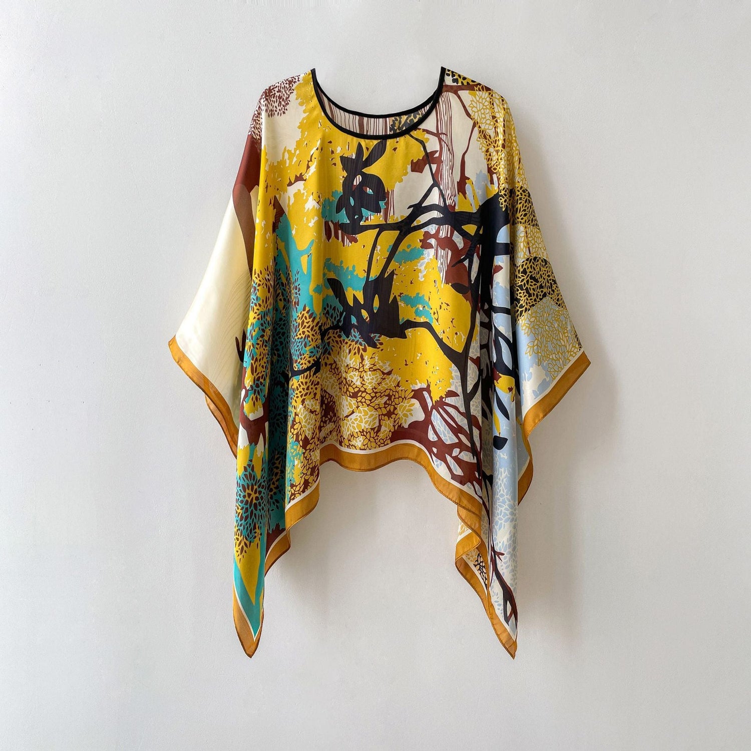 Silk Scarf Artificial Silk Sunscreen Scarf For Women Pullover Shawl Limorista