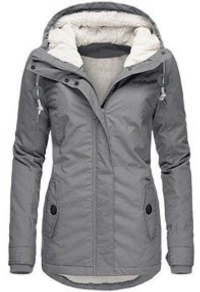 Autumn Winter Berber Fleece Casual Hooded Coat Limorista