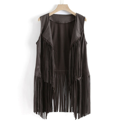 Fashion Thin Tassel Sleeveless Vest Women Limorista