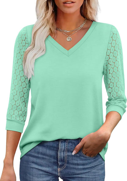Hollow-out Lace Tops Casual Loose Limorista