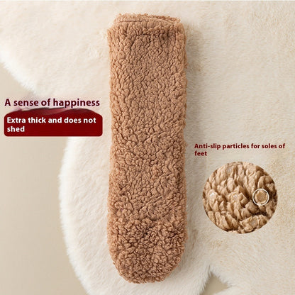 Winter Floor Socks Velvet Thicken Warm Coral Velvet Cute Socks Japanese-style Home Footwear Non-slip Socks New Year Gifts Winter Gadgets Limorista