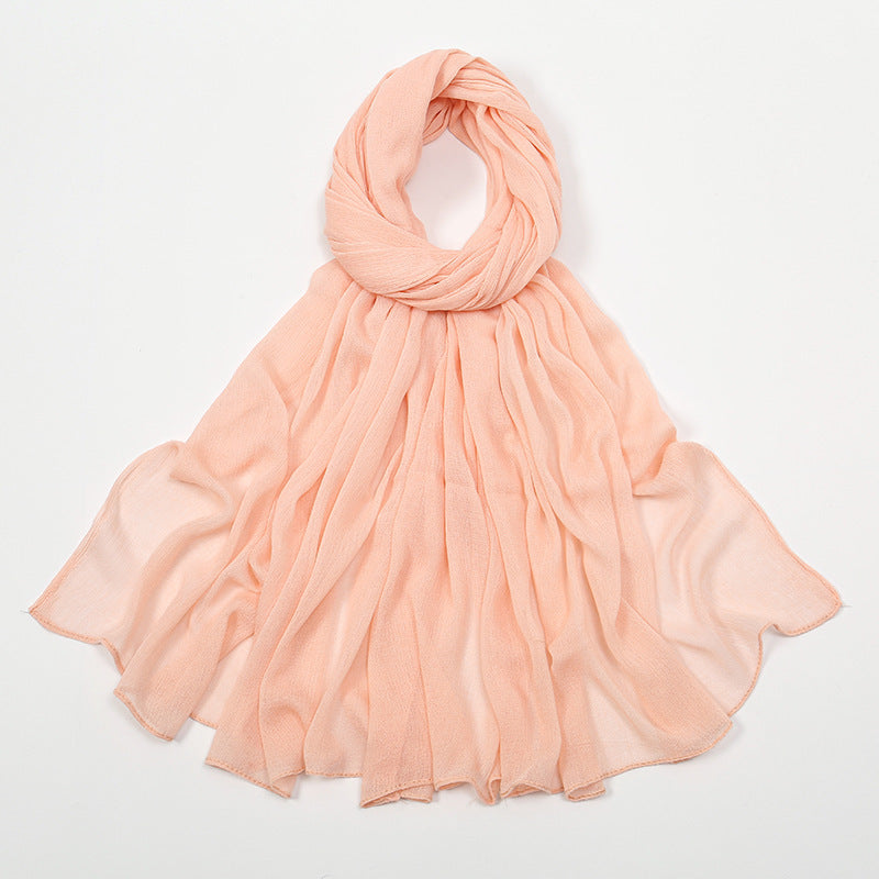 Curling Rayon Wrinkle Scarf Women&