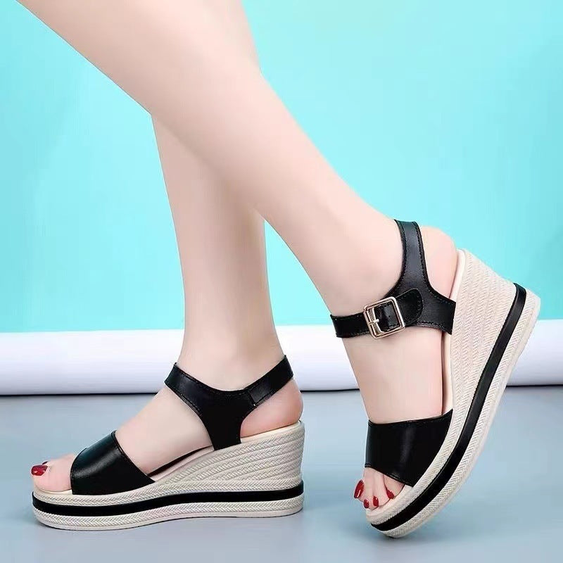 High-rise Sandals With Muffin Bottom Limorista