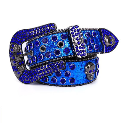 Fashionable And Popular Skull Rhinestone Belt Limorista