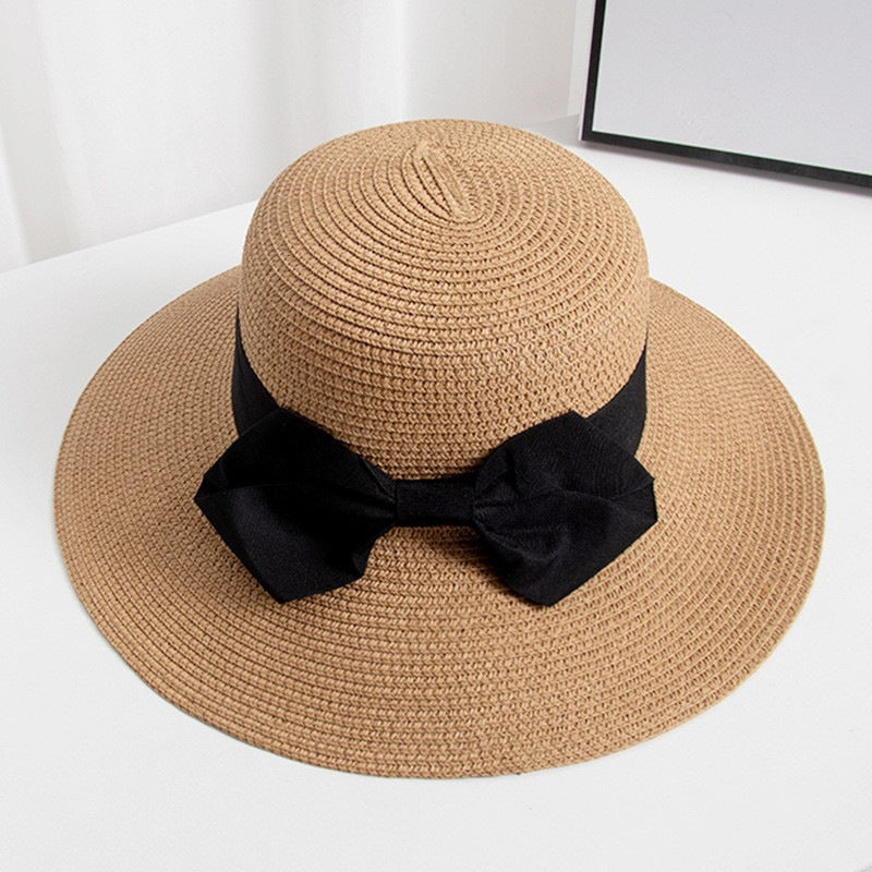 Lace String Color Woven Straw Hat Summer Versatile Outdoor Travel Beach Hat Cute Girl Ins Bucket Hat Limorista