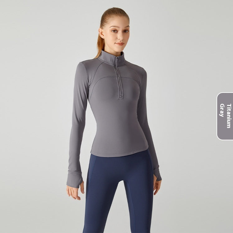 Fleece-lined Yoga Clothing Top Long Sleeve Fitness Limorista