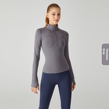 Fleece-lined Yoga Clothing Top Long Sleeve Fitness Limorista