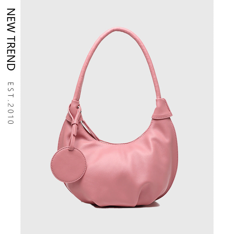 Portable Underarm Bag Leisure Soft Leather Versatile Shoulder Dumpling Bag Limorista