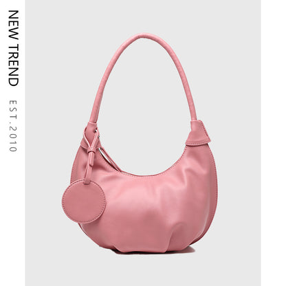 Portable Underarm Bag Leisure Soft Leather Versatile Shoulder Dumpling Bag Limorista