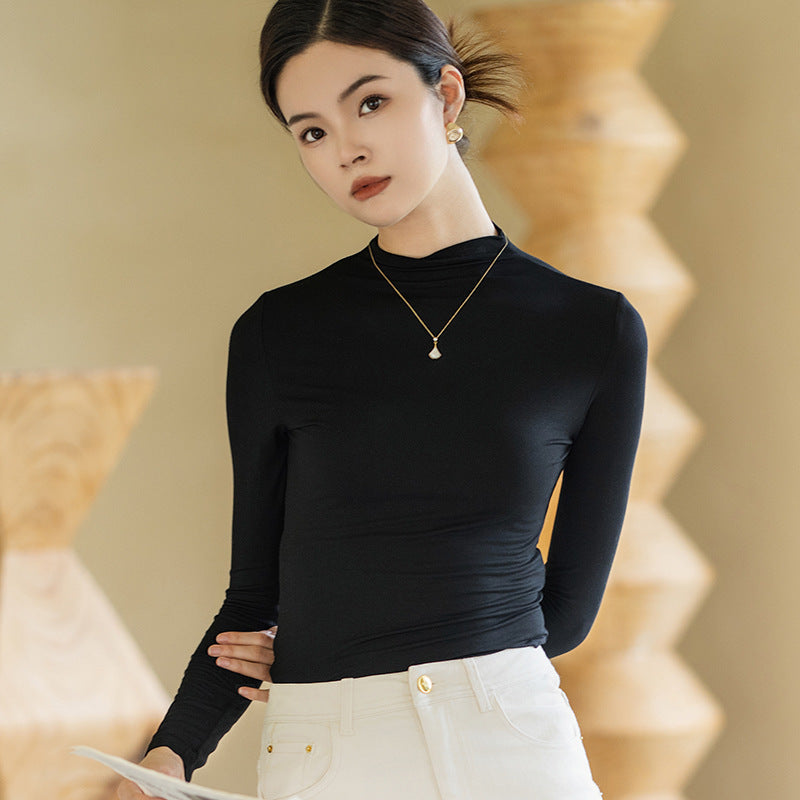Turtleneck Bottoming Shirt Women&