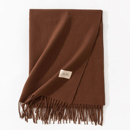 Pure Color Artificial Cashmere Scarf Women&