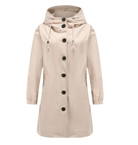 Windbreaker Mid-length Loose Long-sleeved Jacket Limorista