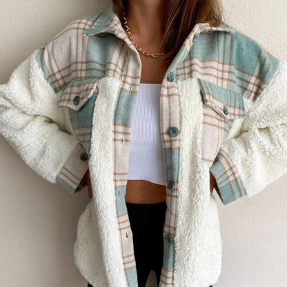 Ladies Fleece Jacket Leopard Print Plush Limorista