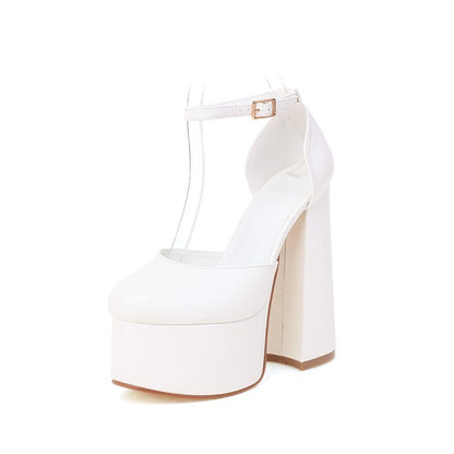 Ladies Sandals Buckle High Heel Platform Limorista