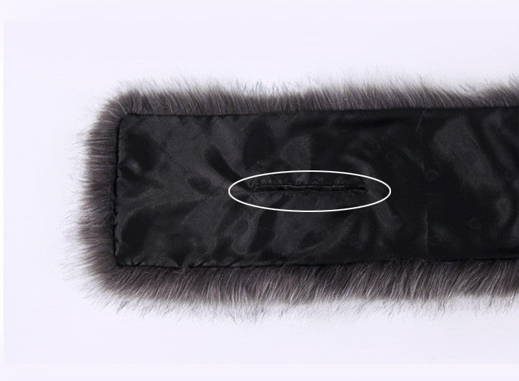 Lengthened Faux Fox Fur Bridal Evening Dress Limorista