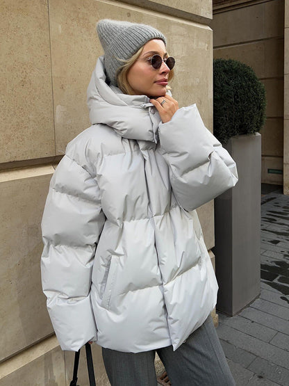 Cotton Padded Jacket Female Loose Cotton Coat Baggy Coat Limorista