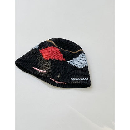 Japanese-style Retro Hollow Flower Handmade Knitted Bucket Hat Women Limorista