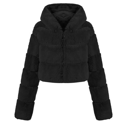 Solid Color Faux Fur Coat Jacket Fashion Limorista