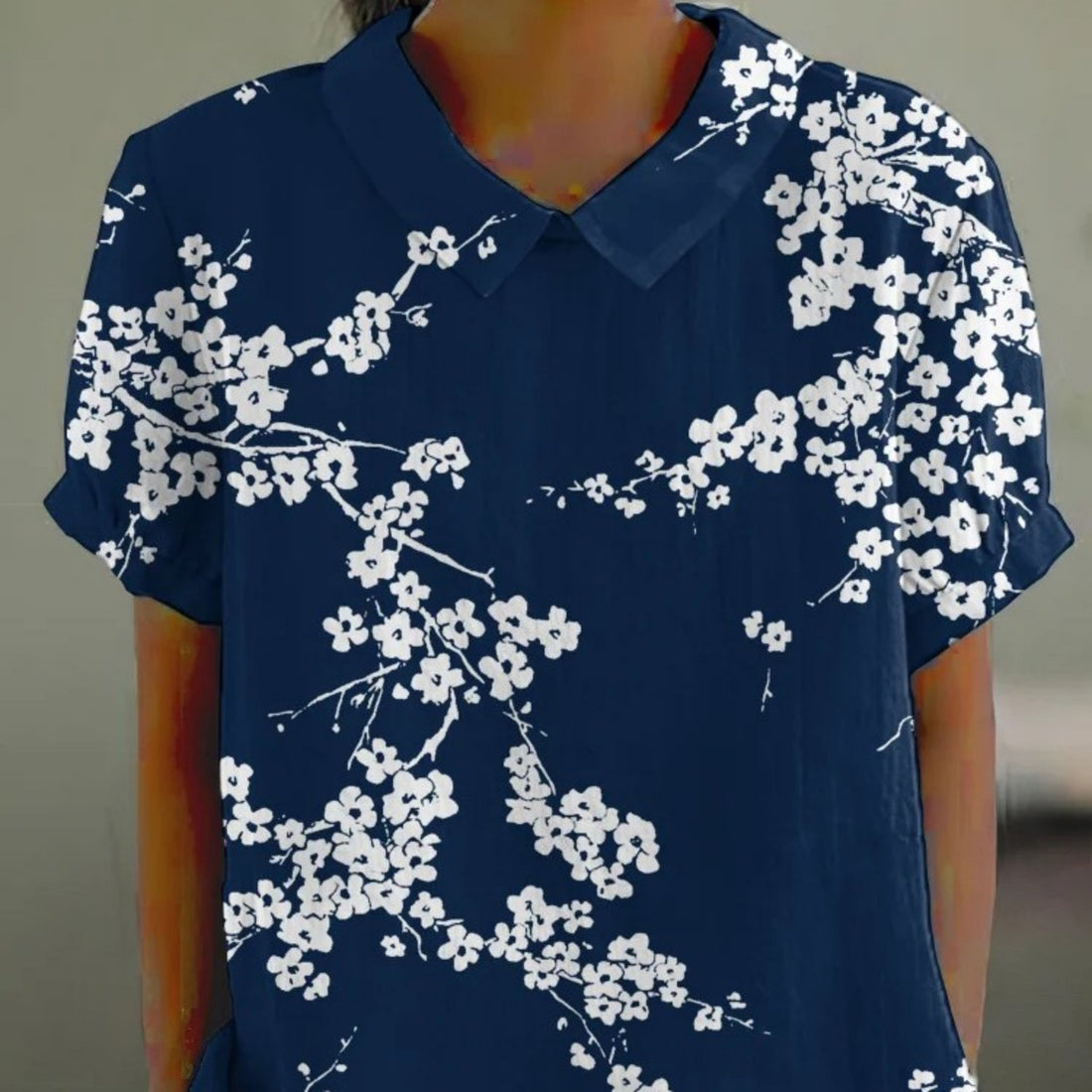 Creative Ocean Retro Floral Cute Short Sleeve Limorista