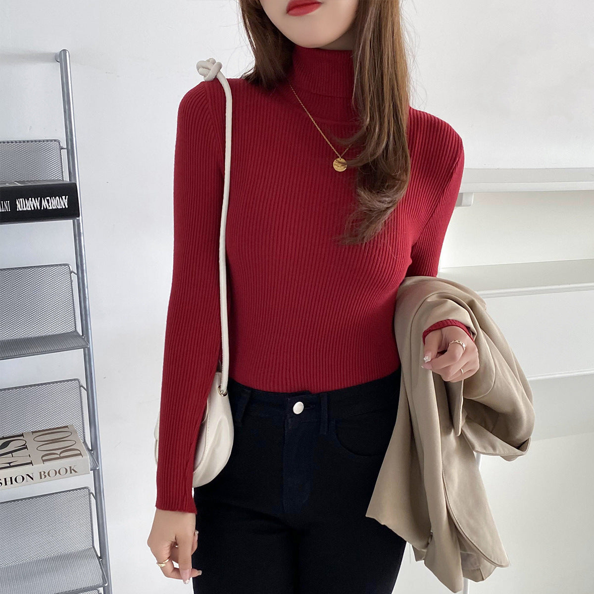 Basic All-matching Thickened Sweater Turtleneck Limorista