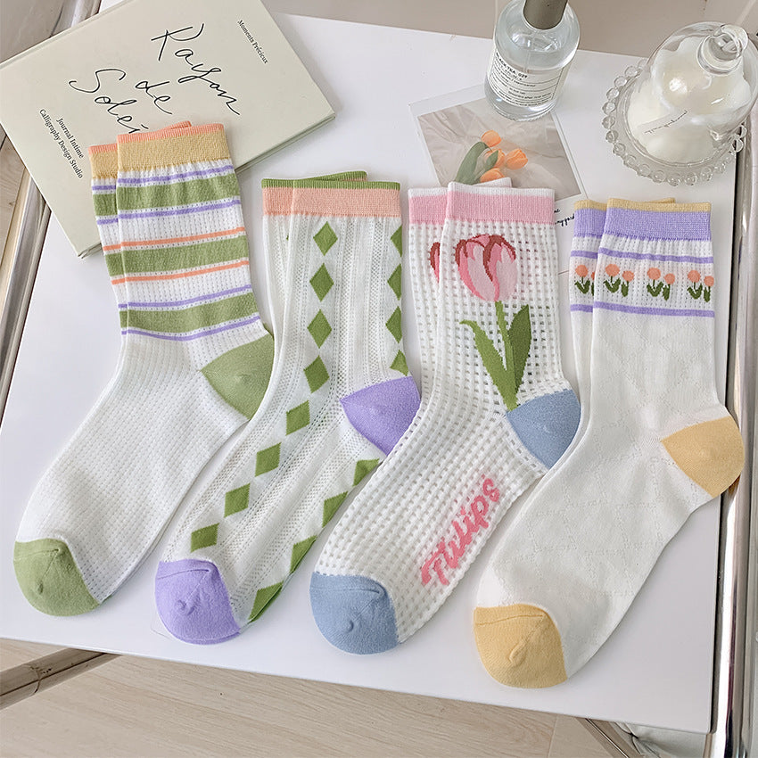 Flower Socks Women&