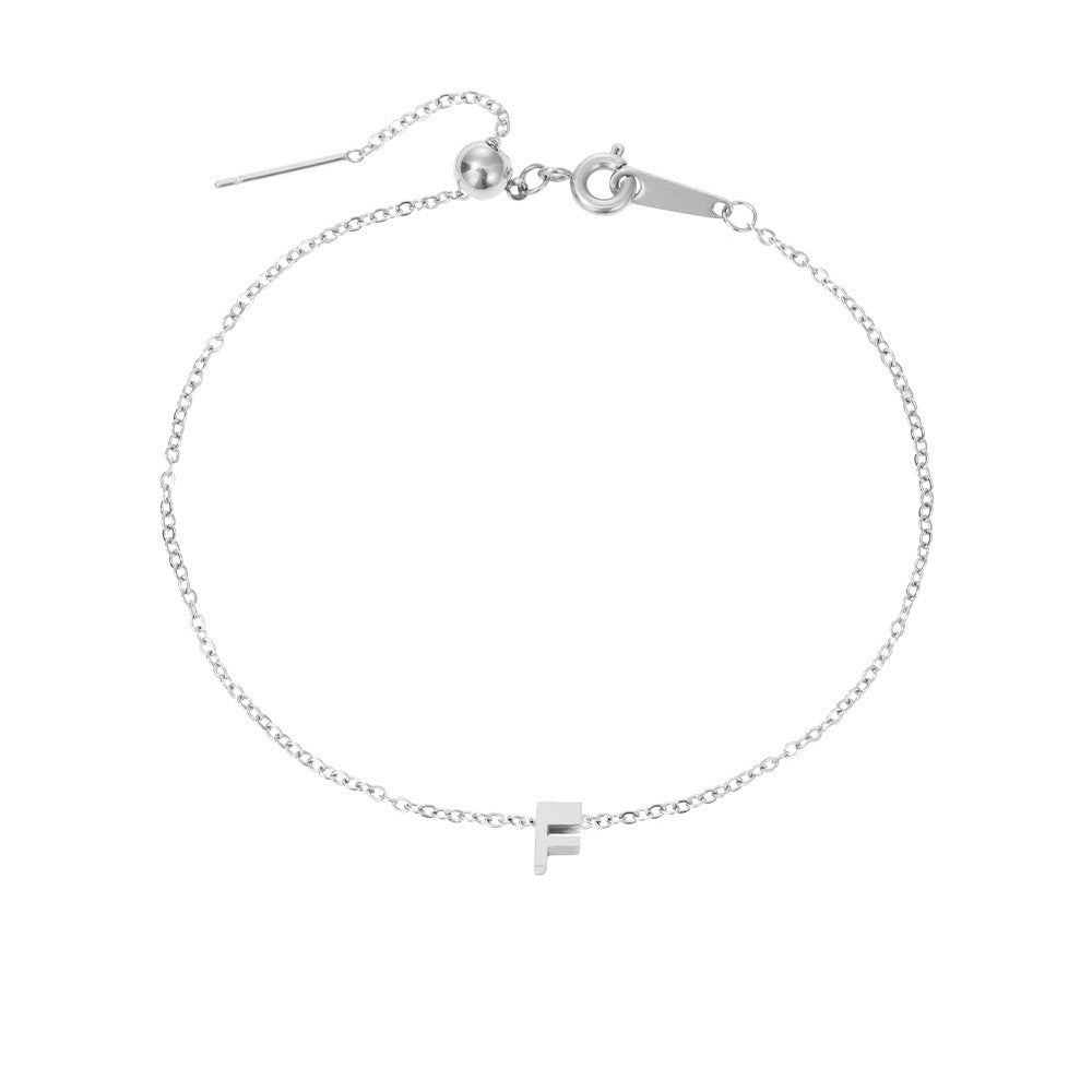 26 Letters Fashion Personality Stainless Steel Letter Bracelet Limorista